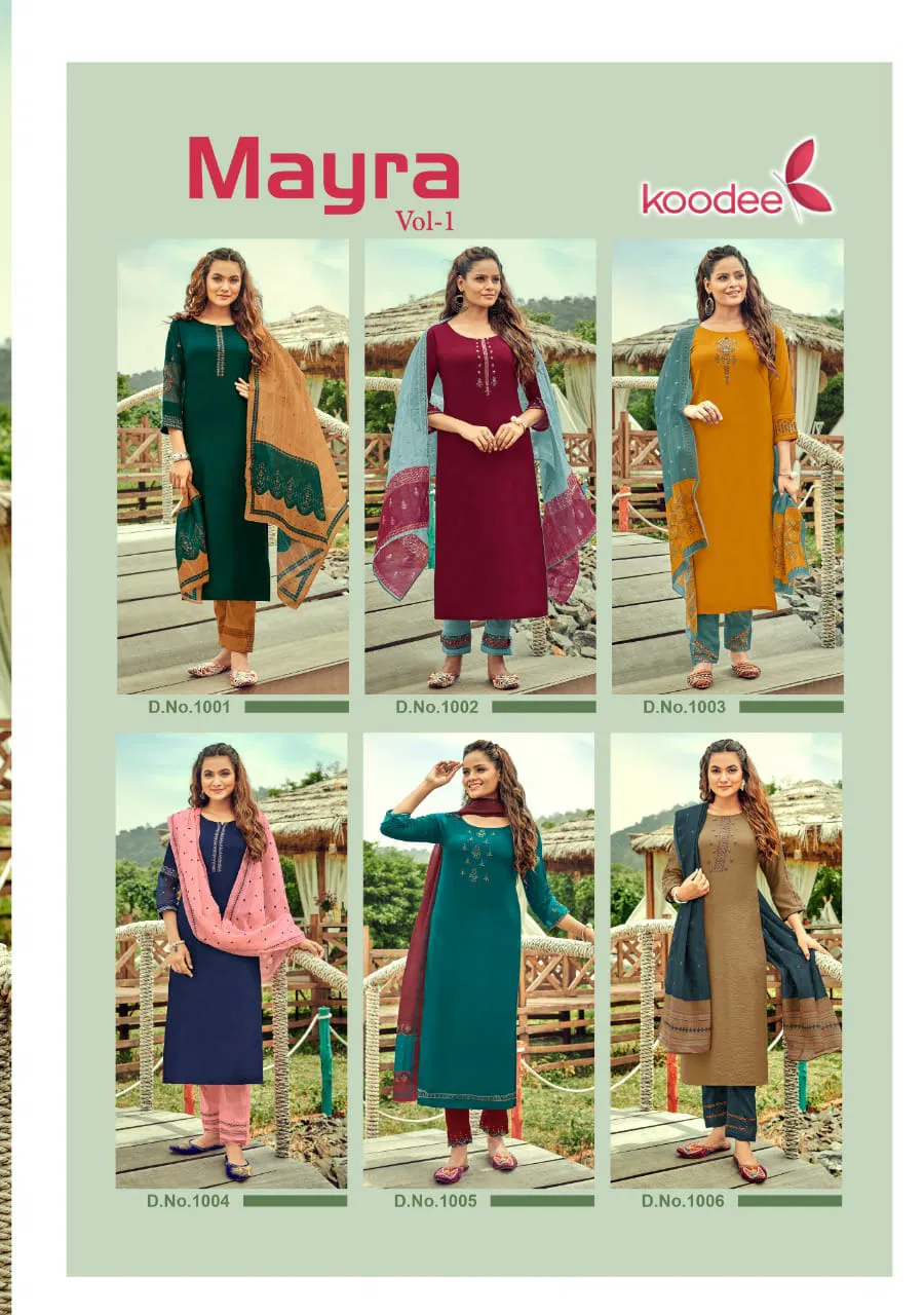 Koodee Mayra 1 Festive Wear Designer Fancy Rayon Ready Made Collection
